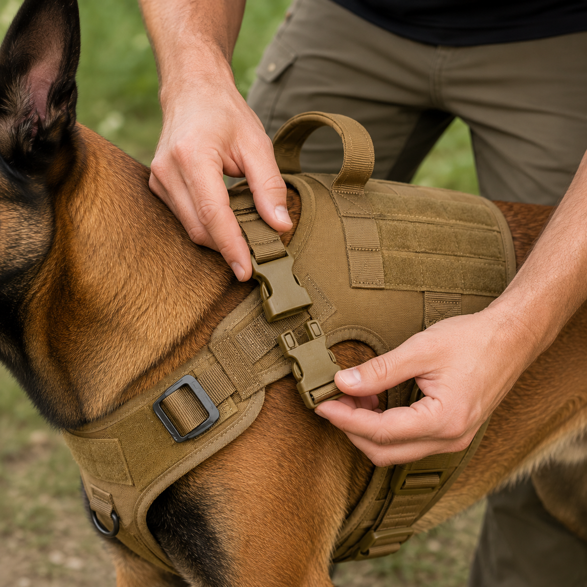 Harnais Tactique Chien Grande Race Contrôle et Confort