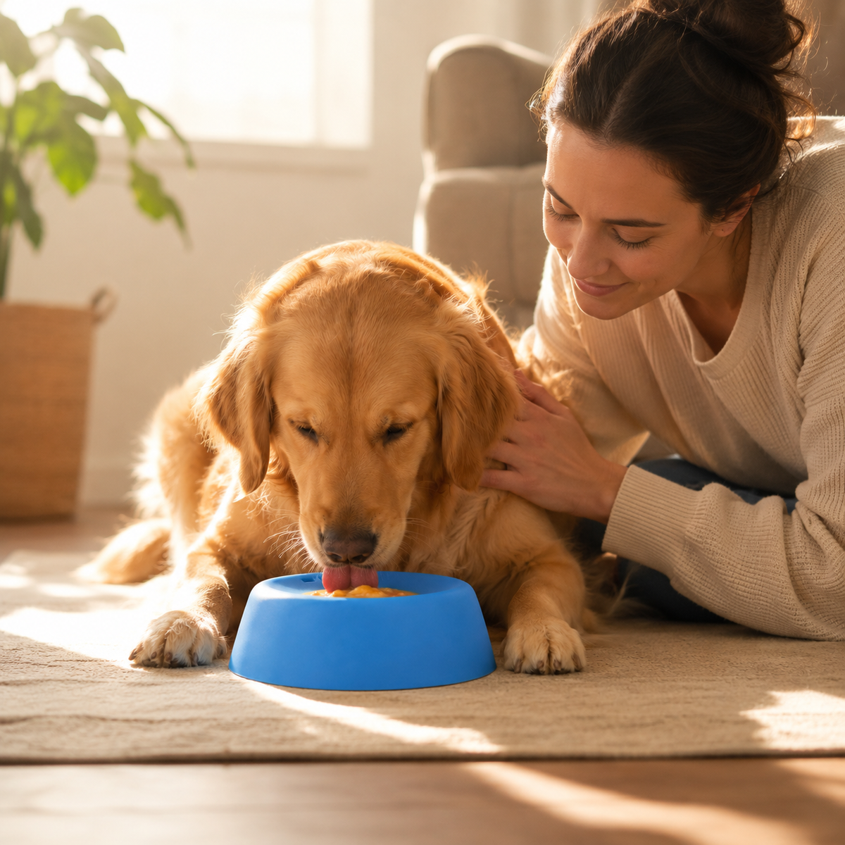 Bol Mangeoire Lente Anti-Étouffement Chien