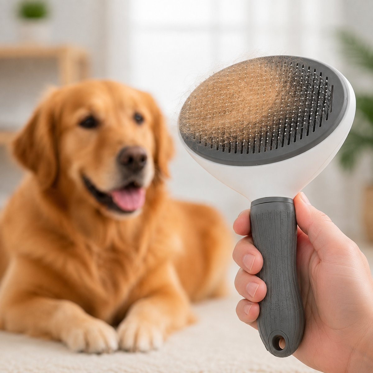 Brosse Autonettoyante pour Chien et Chat