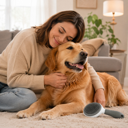 Brosse Autonettoyante pour Chien et Chat