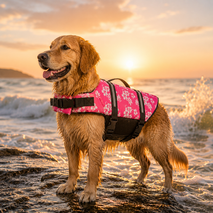 Gilet de Sauvetage Chien Sécurité et Visibilité Aquatique