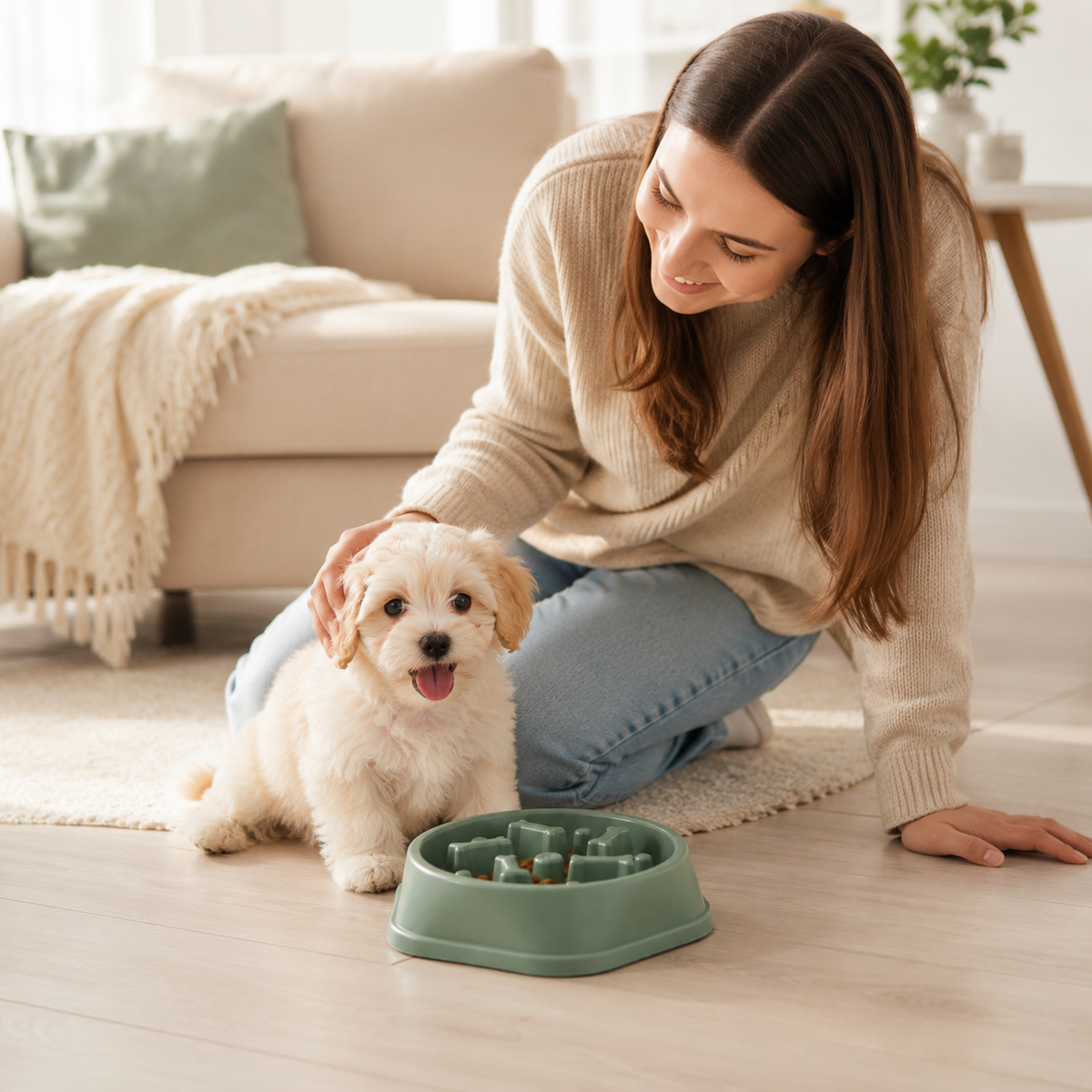 Bol Ralentisseur Anti-Étouffement pour Chiens et Chats