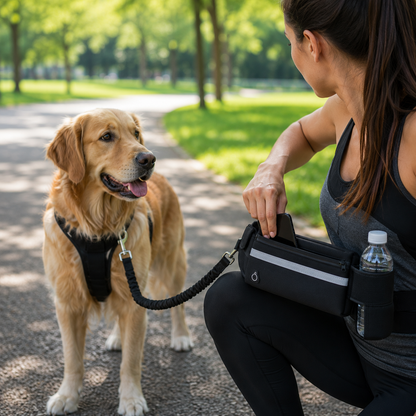 Laisse Mains-Libres Nylon pour Chiens