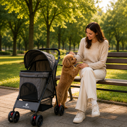 Poussette chien | Confort & Sécurité