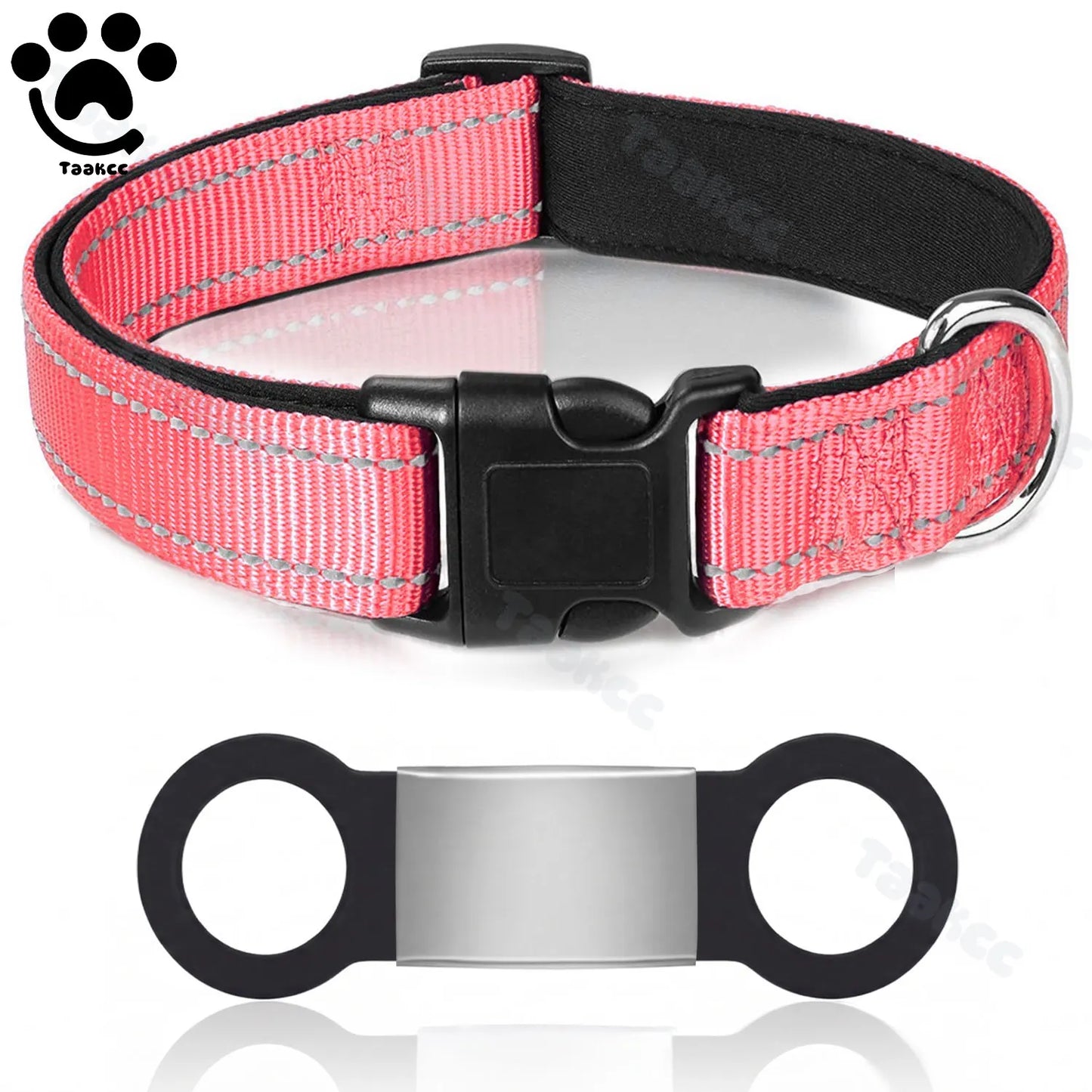 Collier Personnalisé Rembourré Réfléchissant Gravure Offerte