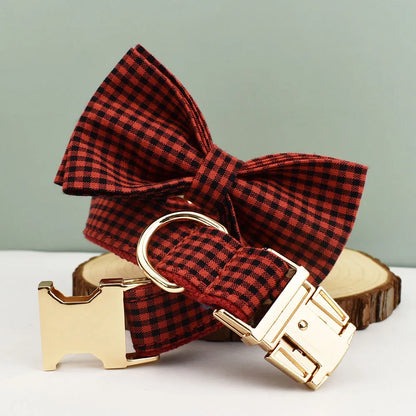 Collier Écossais avec Nœud Papillon pour Chien