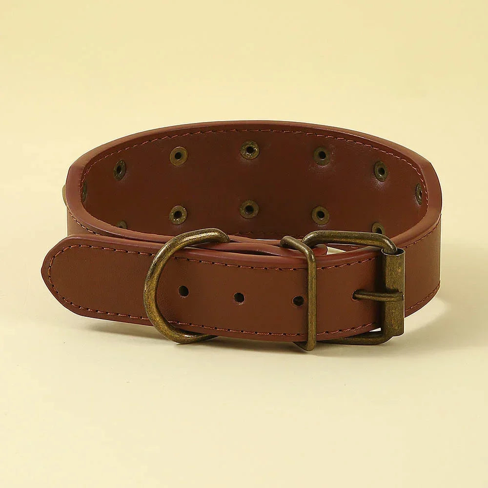Collier Clouté Large 5cm pour Chien Robuste