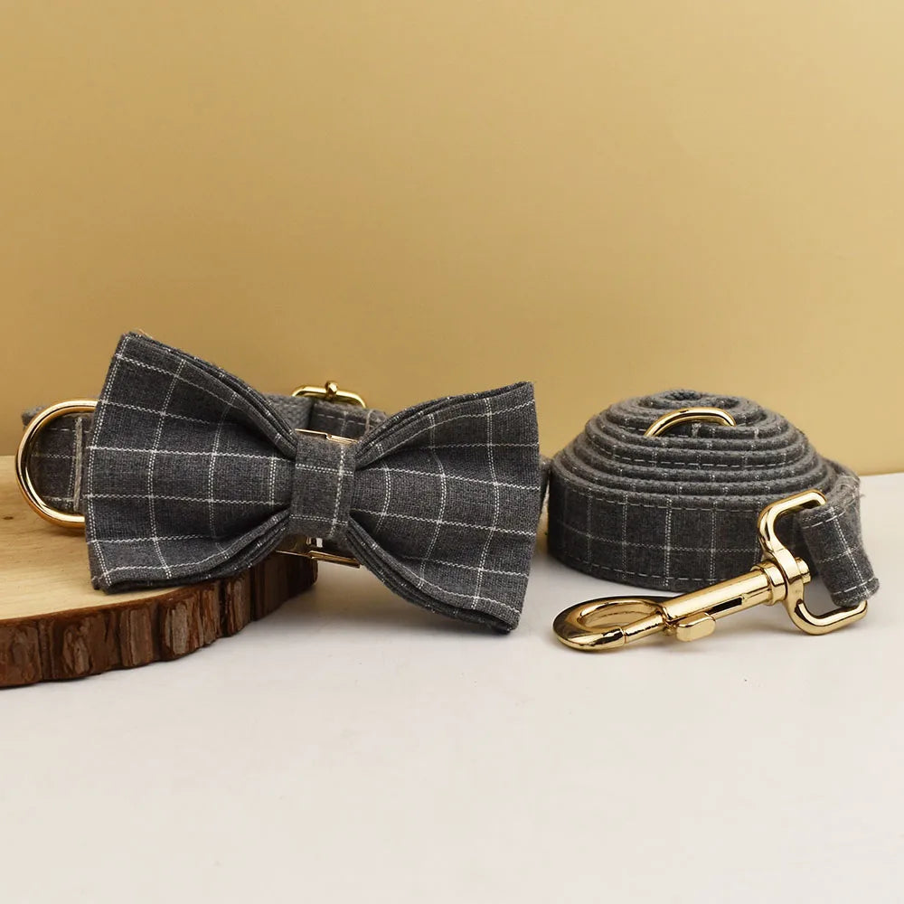 Collier Écossais avec Nœud Papillon pour Chien