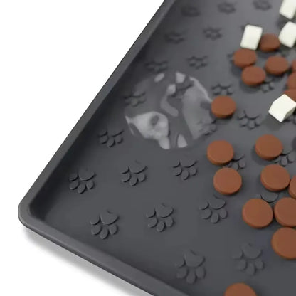 Tapis de repas silicone antidérapant pour animaux - vue de face