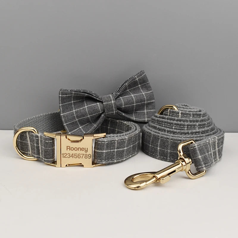 Collier Écossais avec Nœud Papillon pour Chien