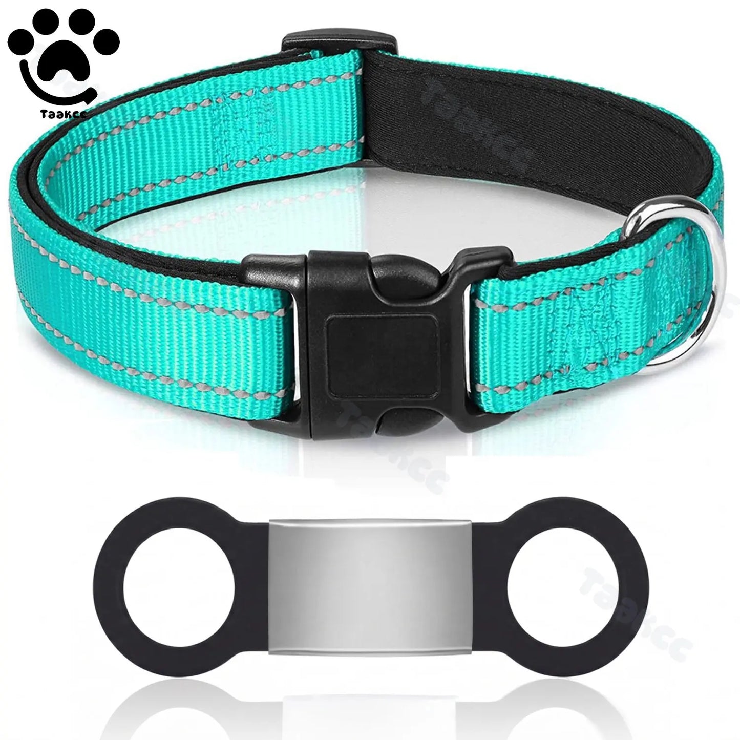 Collier Personnalisé Rembourré Réfléchissant Gravure Offerte