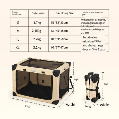 Cage de Voyage Spacieuse et Pliable