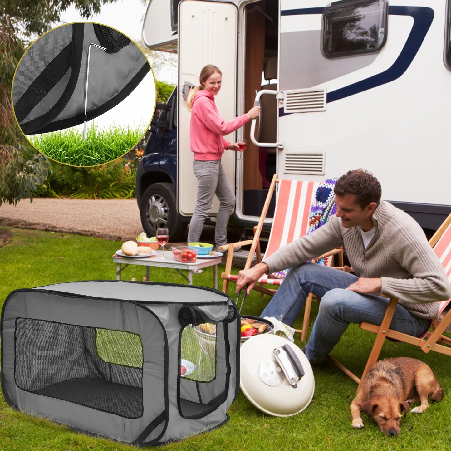 Caisse de Voyage Pliable pour Chien et Chat