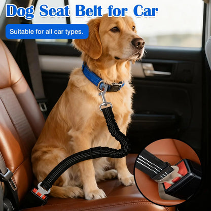 Ceinture de Sécurité Amortie Réfléchissante pour Chien