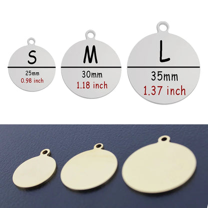 Médaille Ronde Personnalisée Gravée pour Chien et Chat