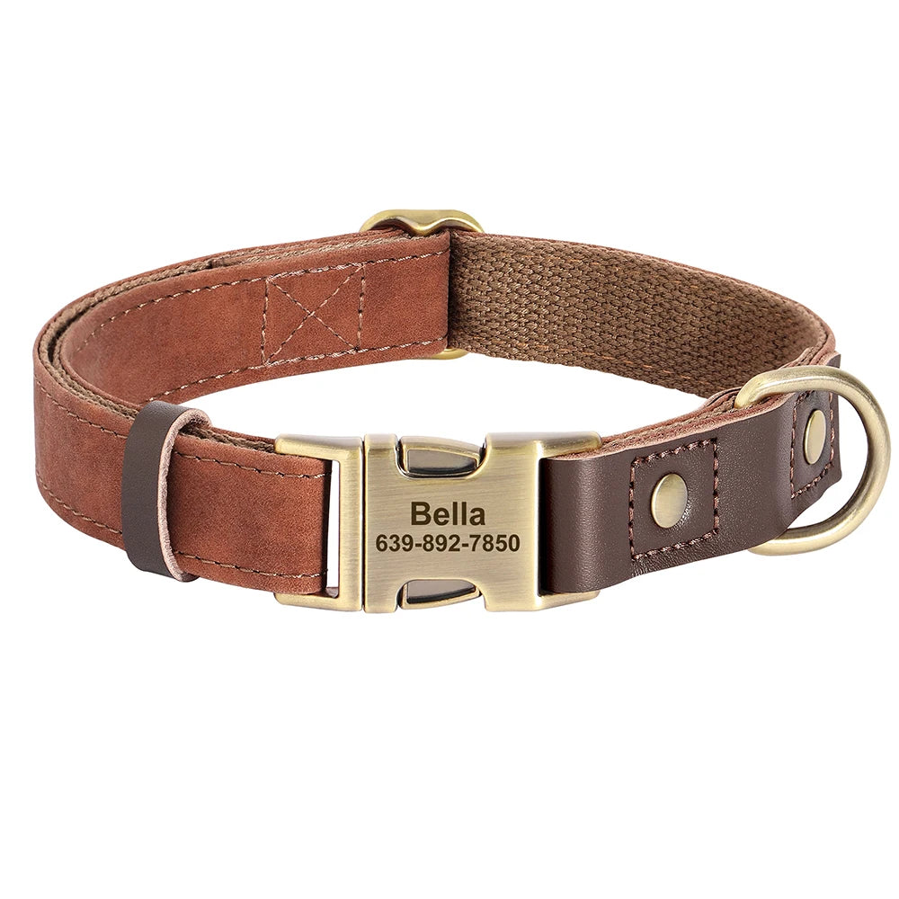 Collier Personnalisé en Similicuir avec Médaille