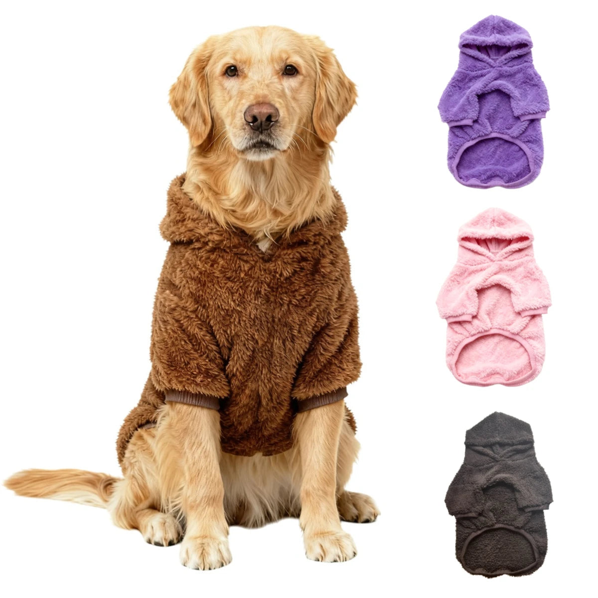 Doudoune à Capuche Polaire pour Grand Chien