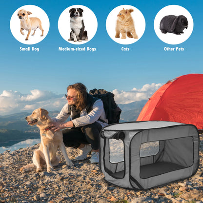 Caisse de Voyage Pliable pour Chien et Chat