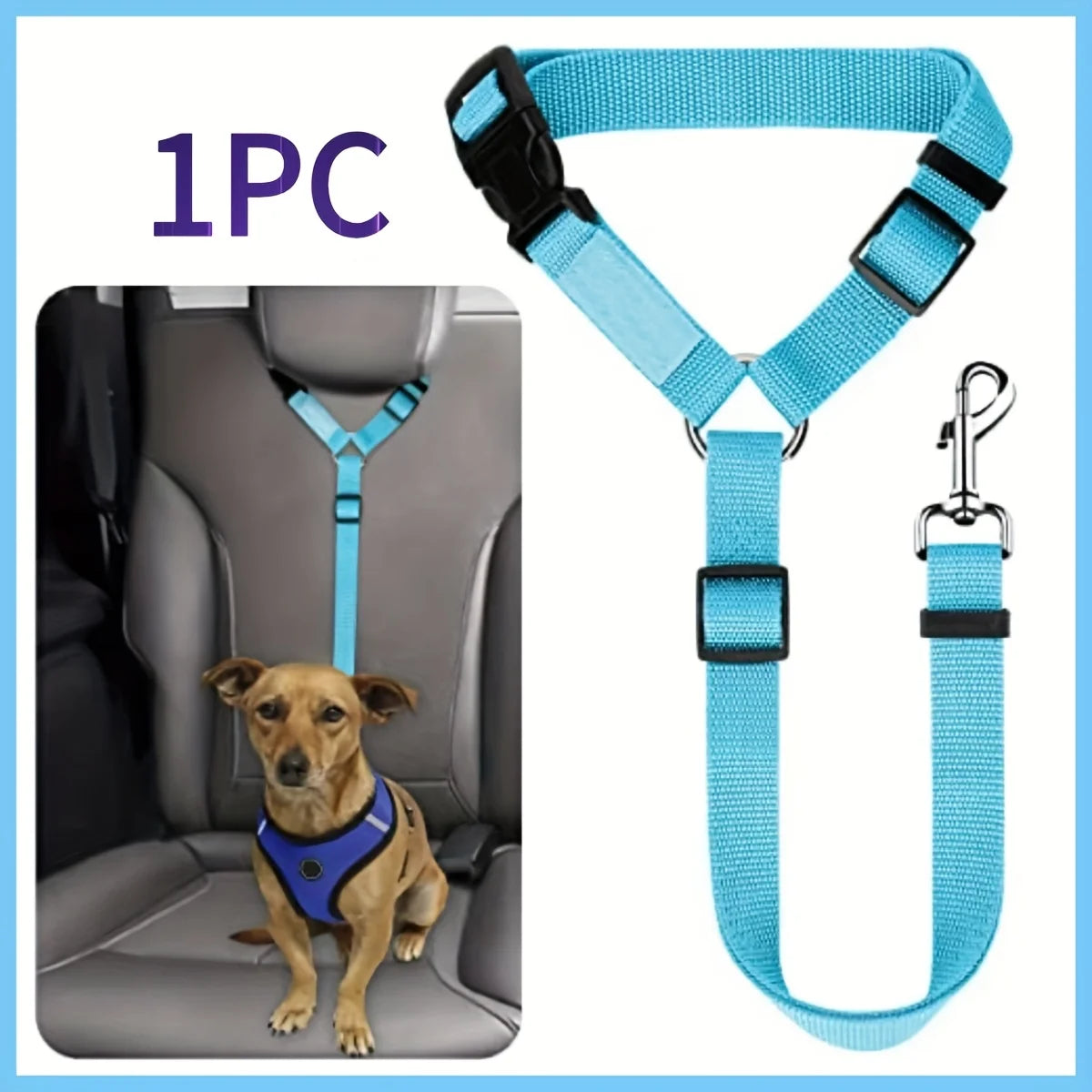 Ceinture de Sécurité Ajustable Nylon pour Chien