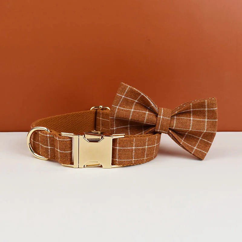 Collier Écossais avec Nœud Papillon pour Chien