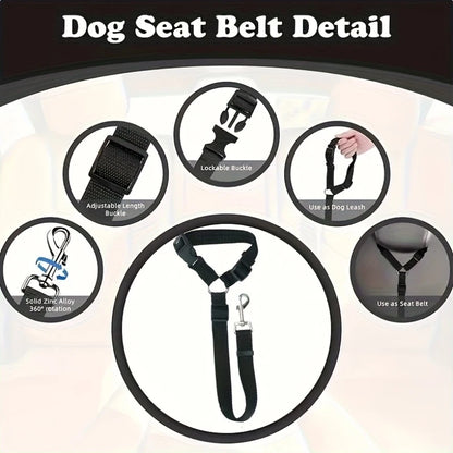 Ceinture de Sécurité Ajustable Nylon pour Chien