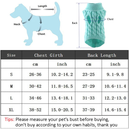Pull Col Roulé Tricoté pour Petit Chien