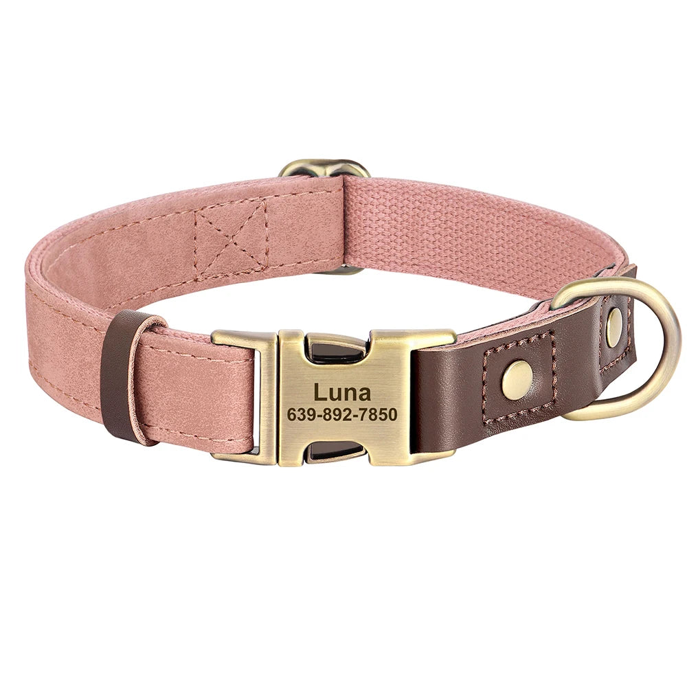 Collier Personnalisé en Similicuir avec Médaille
