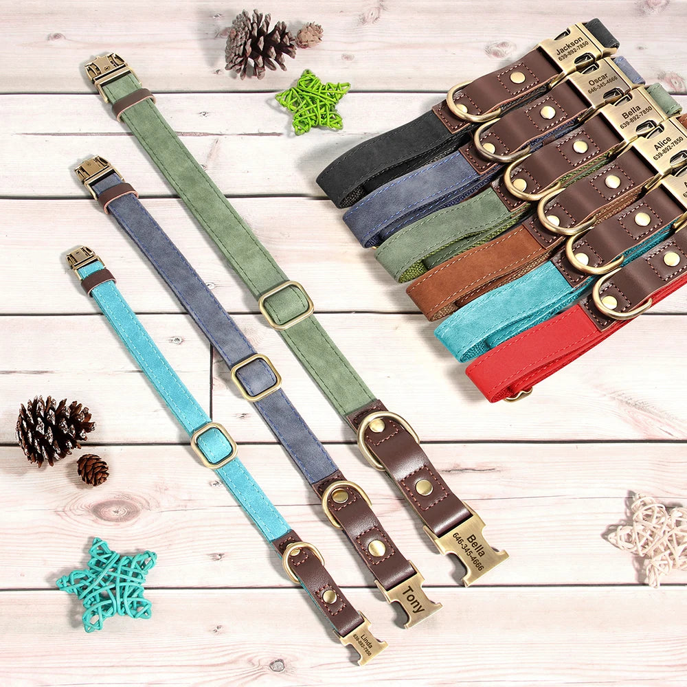 Collier Personnalisé en Similicuir avec Médaille