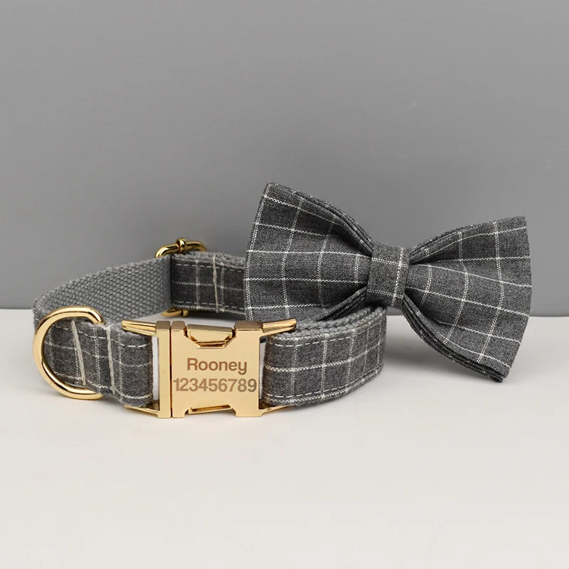 Collier Écossais avec Nœud Papillon pour Chien