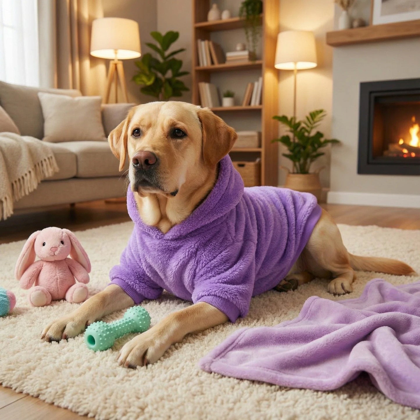 Doudoune à Capuche Polaire pour Grand Chien