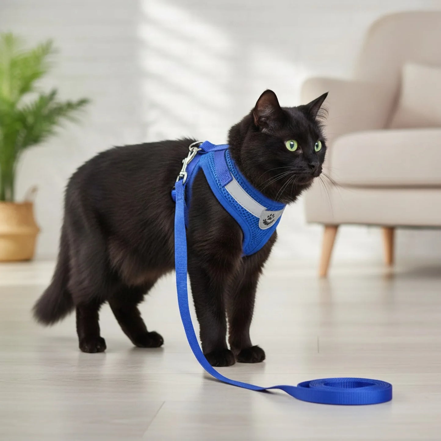 Harnais Chat Réfléchissant Anti-Fugue