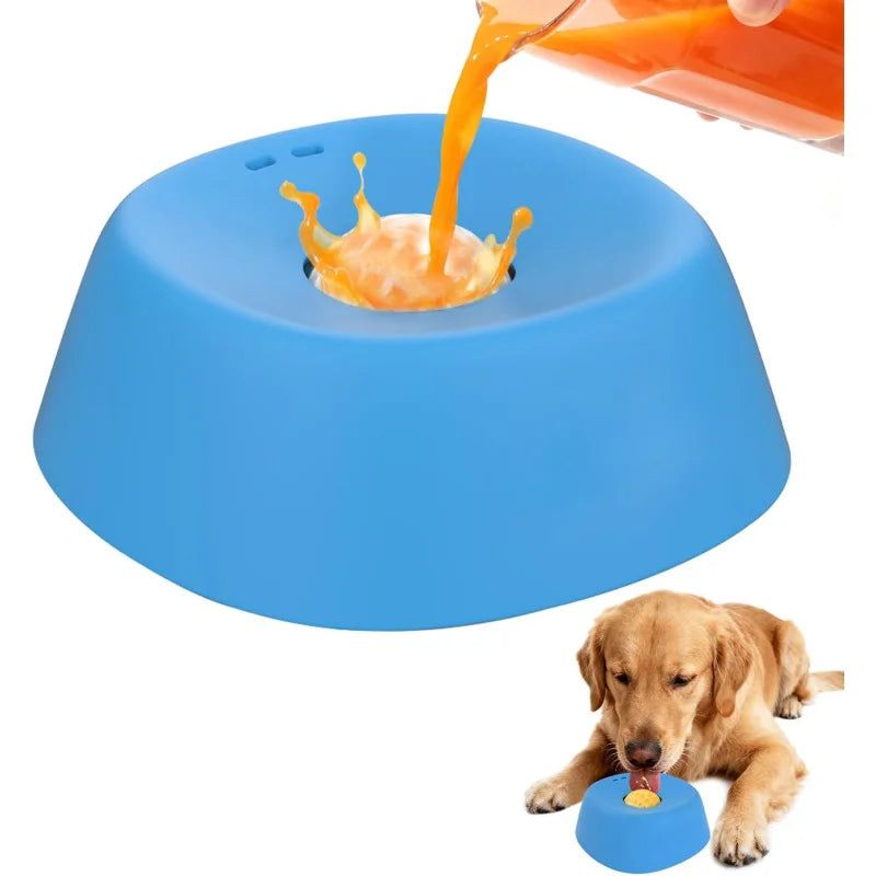 Bol mangeoire lente anti-étouffement pour chien - vue de face