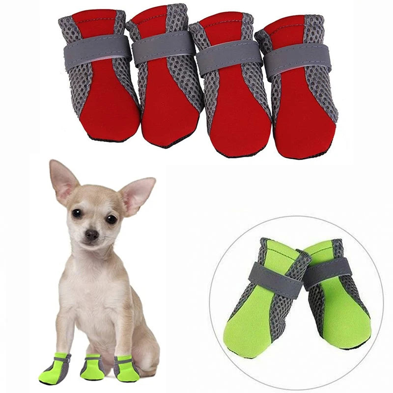 Bottes d'été respirantes pour chien - vue de face