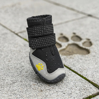 Bottes chien imperméables hiver grandes tailles - en situation