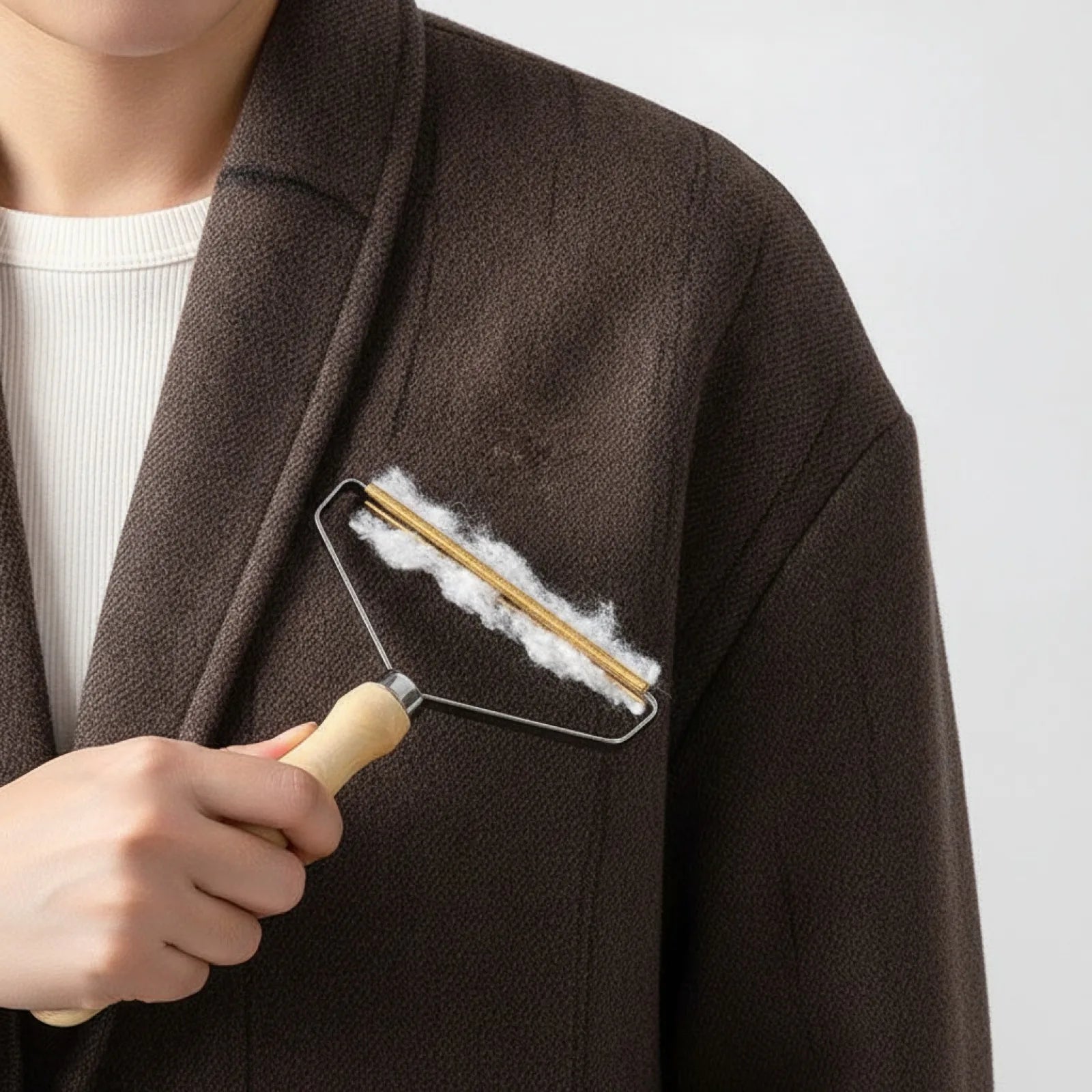 Brosse anti-peluche et poils d'animaux portable - détail