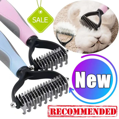 Brosse anti-poils pour chat et chien - vue de face