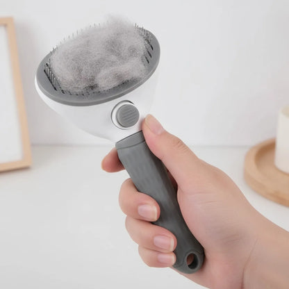 Brosse autonettoyante pour chien et chat - vue de biais