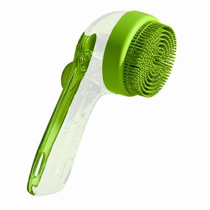 Brosse de bain à manche long avec distributeur de shampoing pour chien - vue principale - Dogvogue