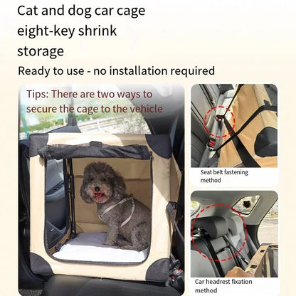 Cage de voyage pliable pour chien – vue packshot sur fond ivoire
