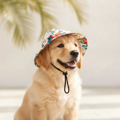 Chapeau chien stylé protection solaire - vue de biais