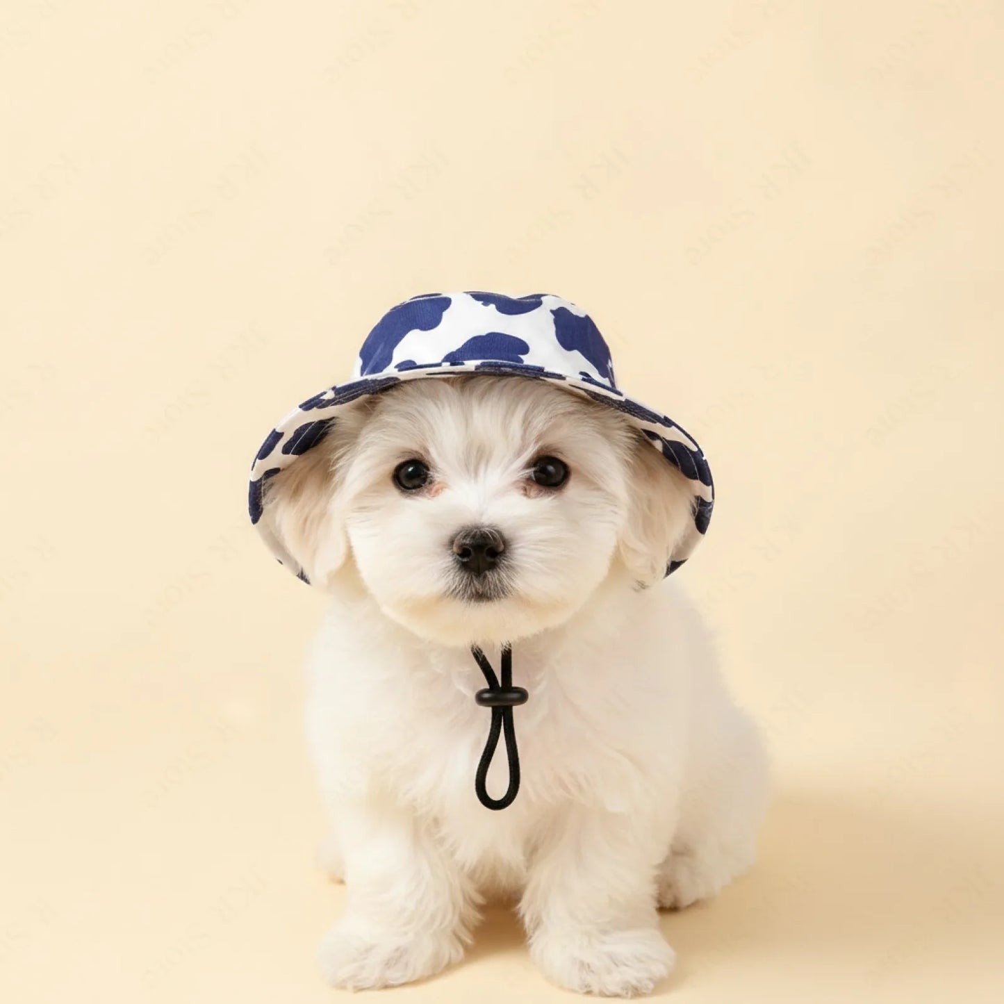 Chapeau chien stylé protection solaire - détail