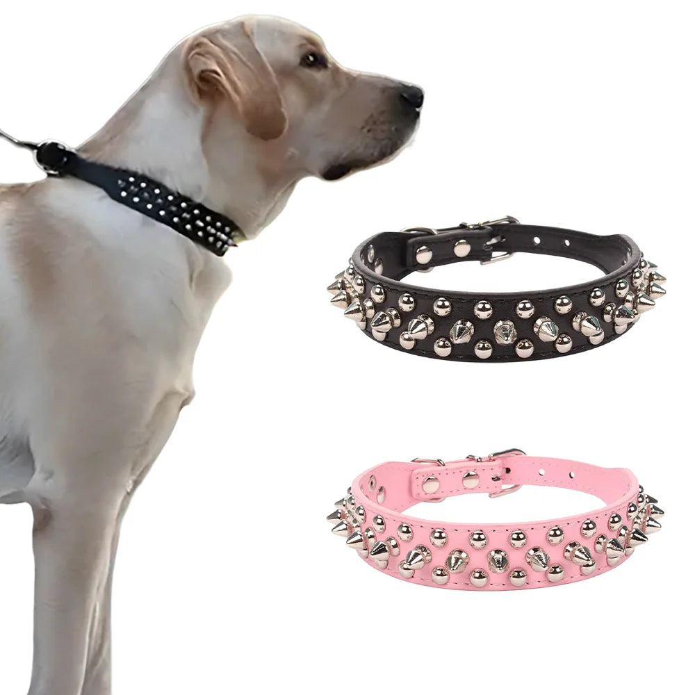 Collier clouté grand chien – vue packshot sur fond ivoire