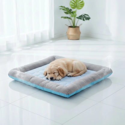Coussin rafraîchissant respirant pour chien et chat - vue de biais