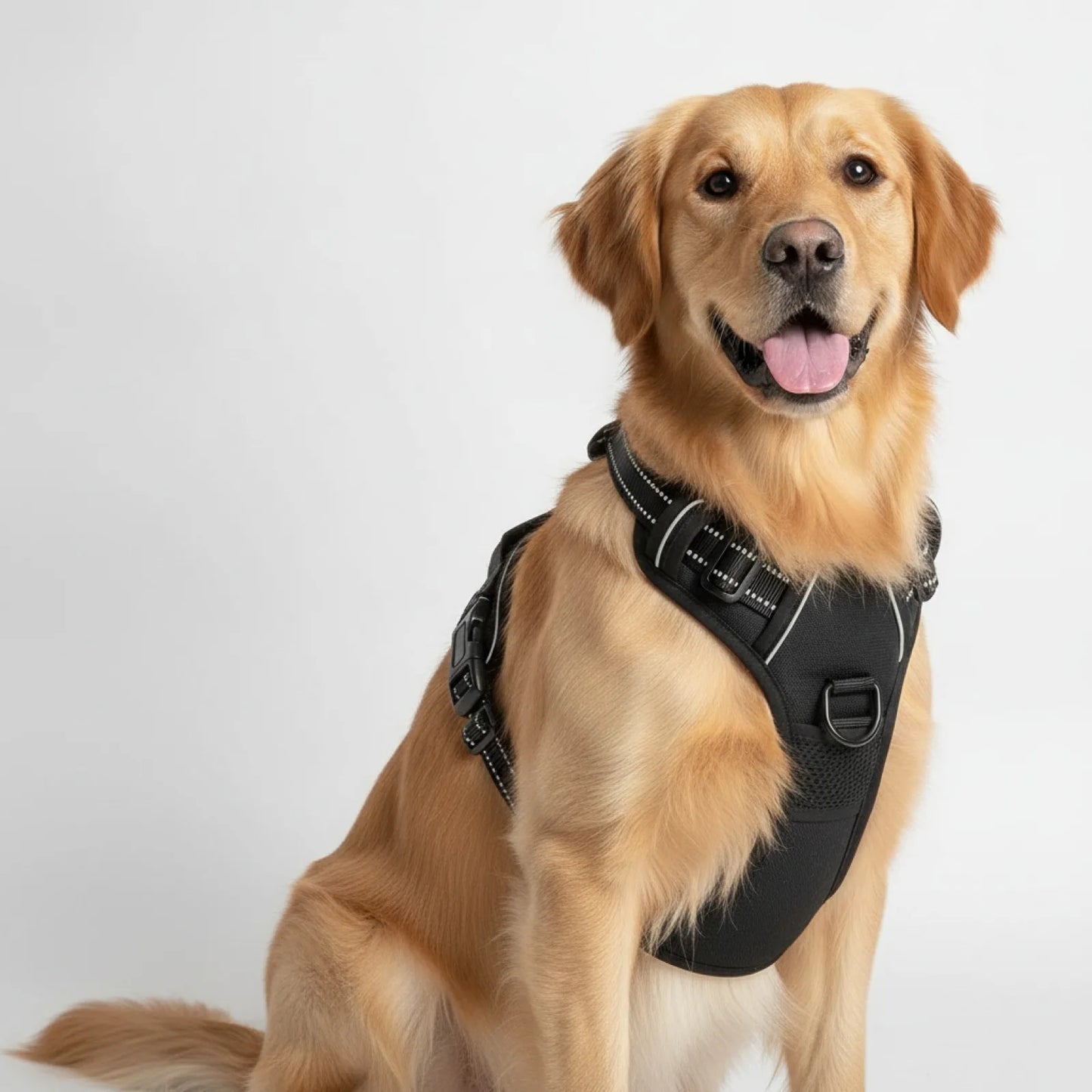 Ensemble harnais collier et laisse cuir pour chien - détail