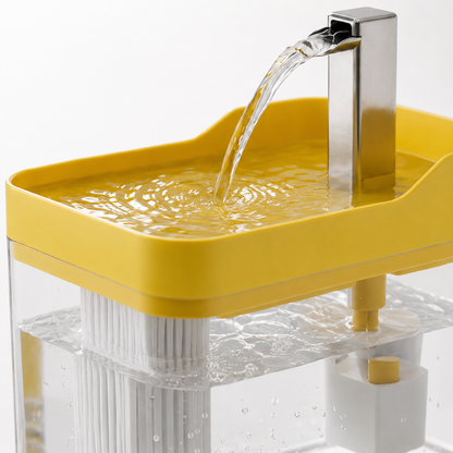 Fontaine à eau USB avec filtre automatique pour chat - vue de face - Dogvogue