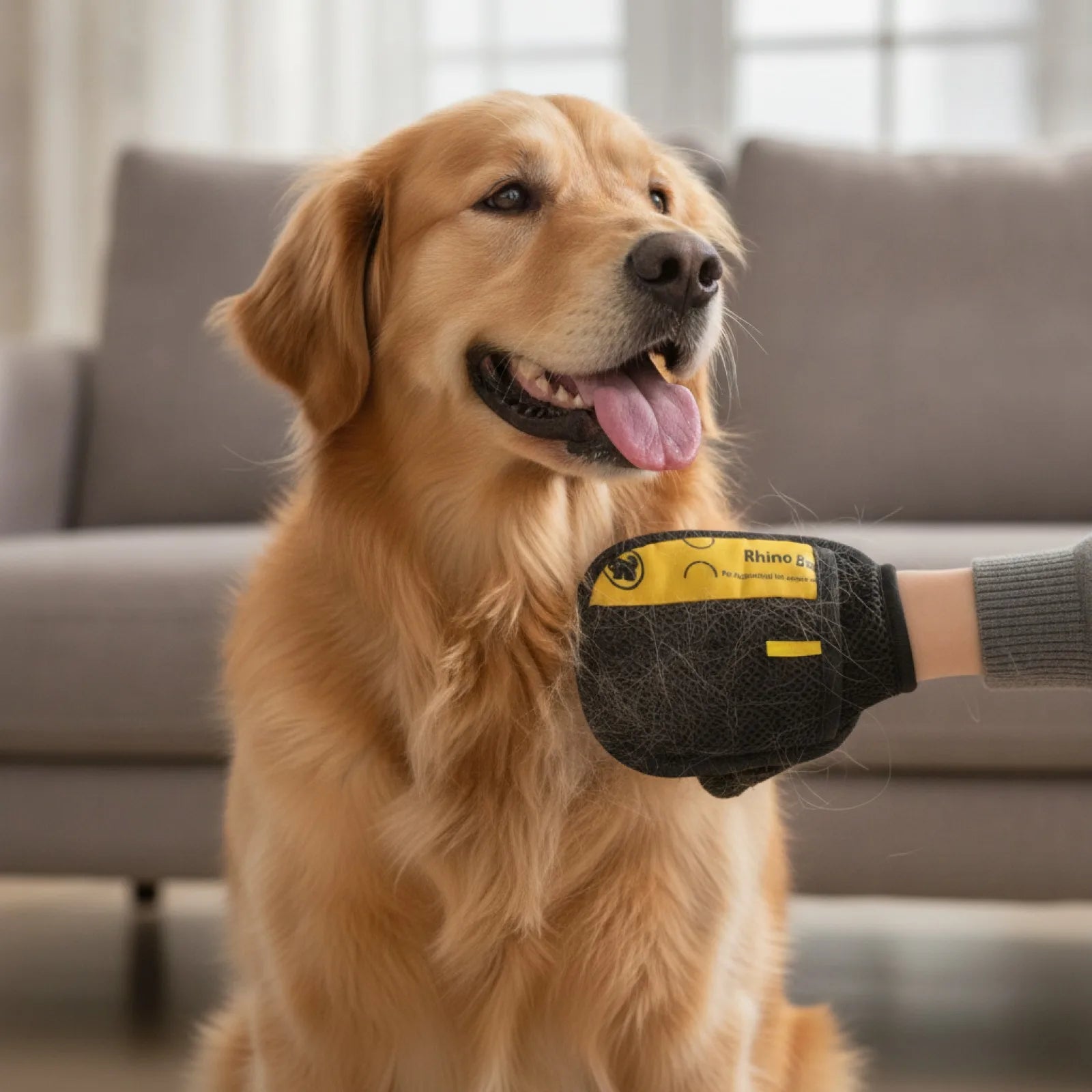 Gants électrostatiques anti-poils pour animaux - vue de biais