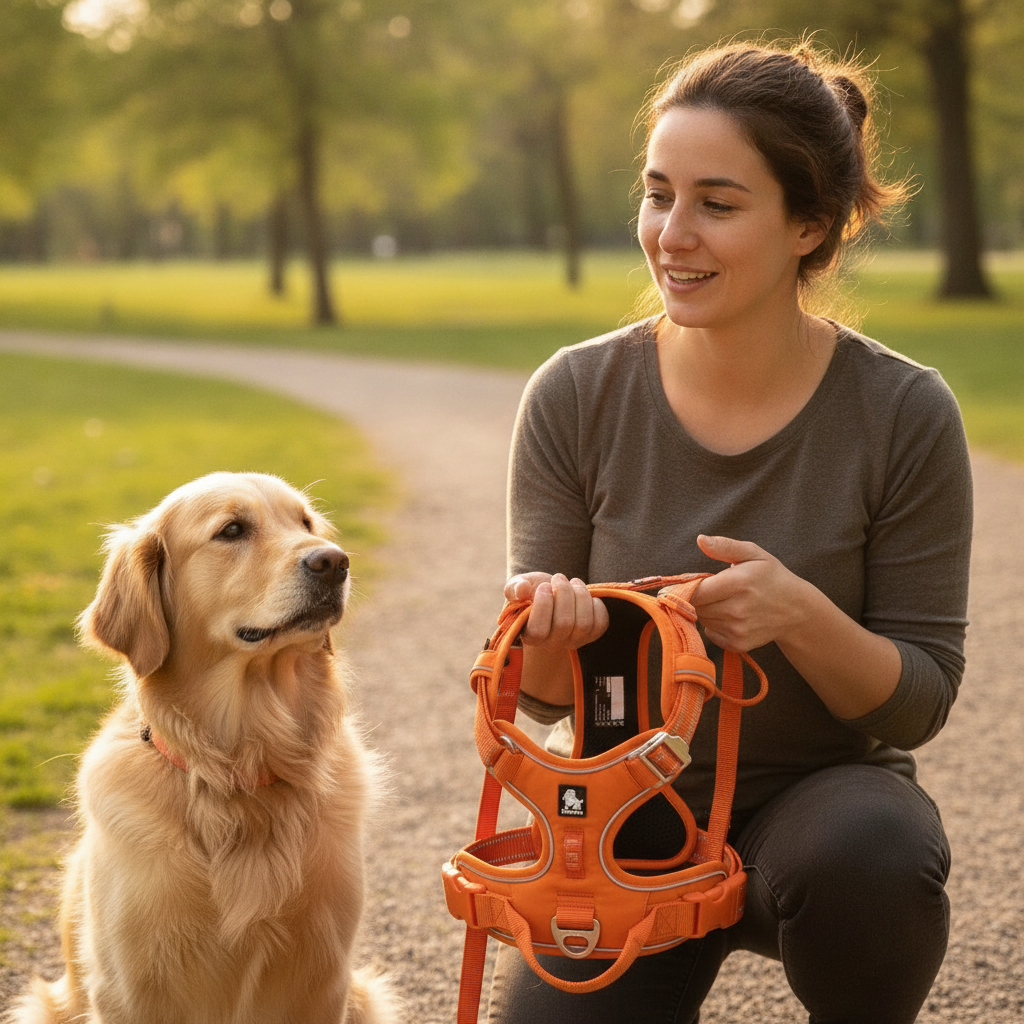 Harnais chien anti-traction confortable