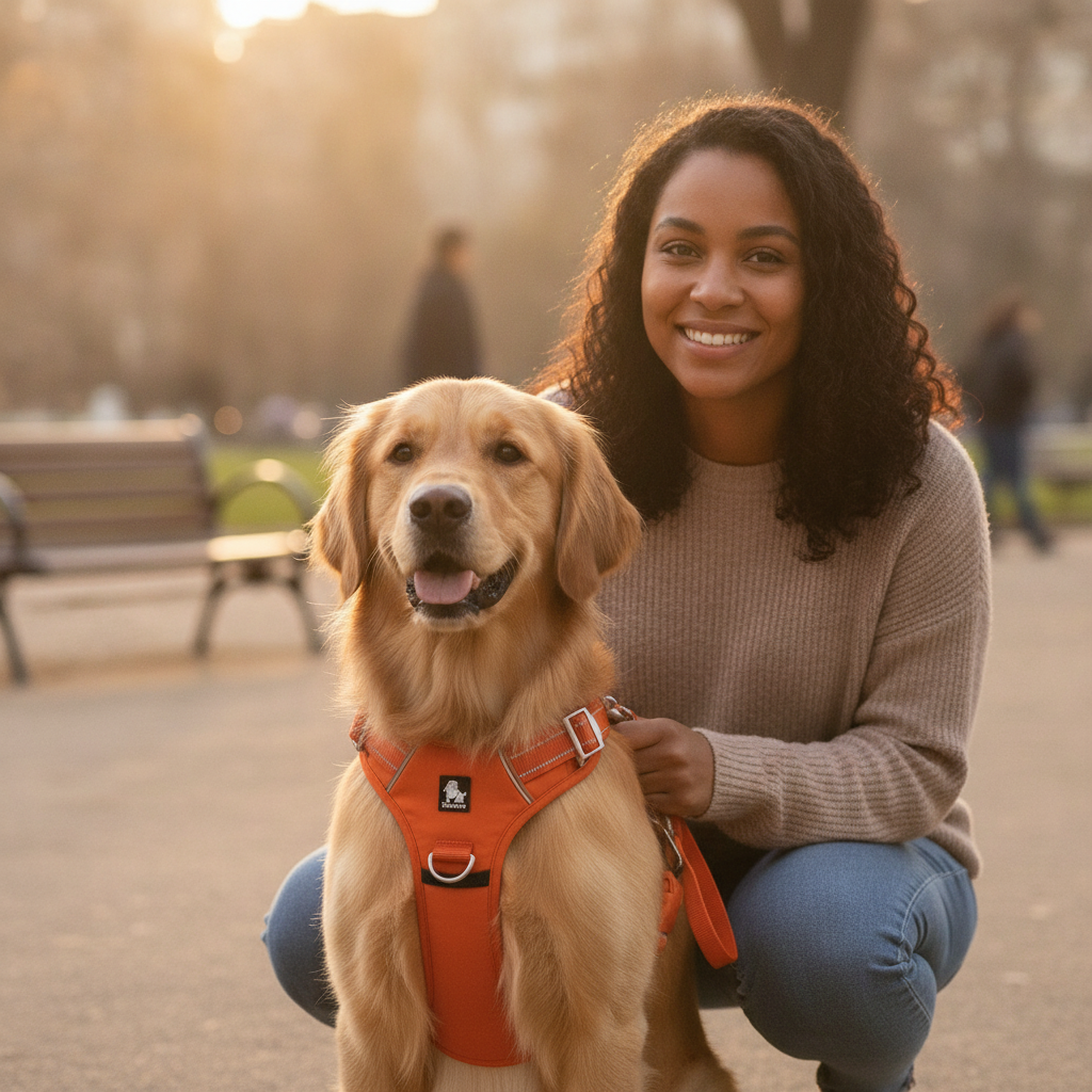 Harnais chien anti-traction confortable