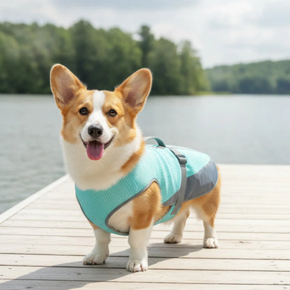 Gilet rafraîchissant chien confort et sécurité été - détail