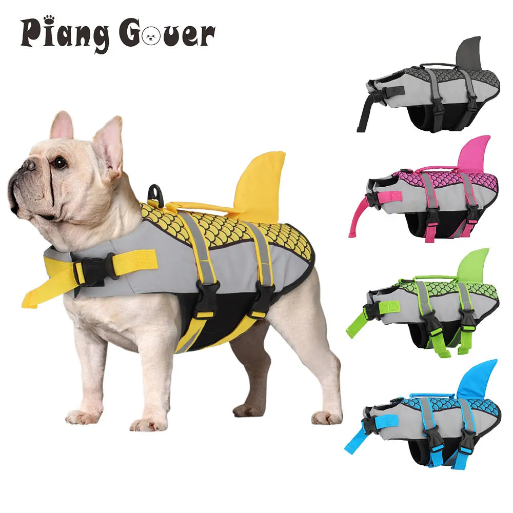 Gilet de sauvetage chien petit requin - vue de face